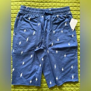 Tea Collection Printed Knit Gym Shorts, Lightning Storm, new with tags